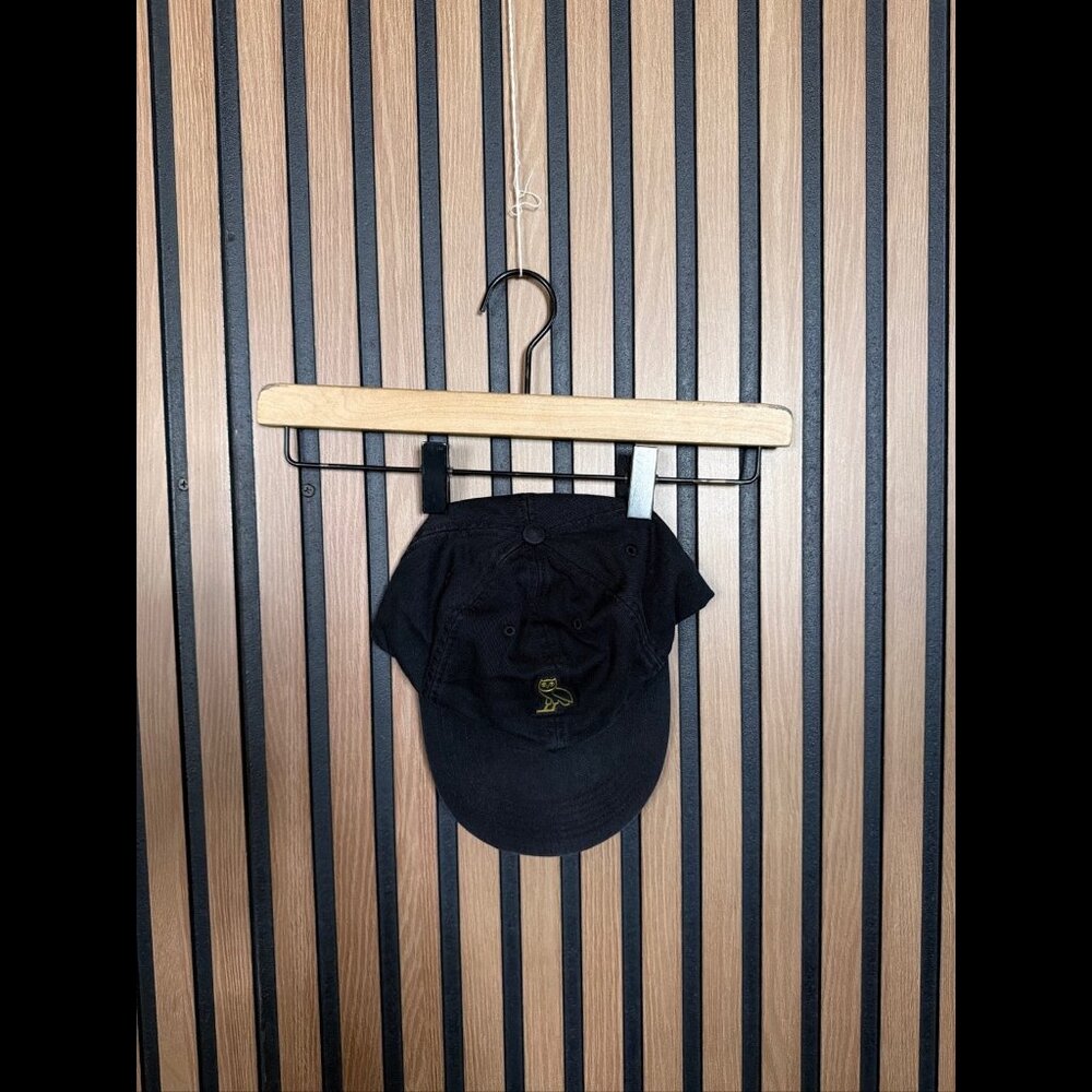 October Very Own Cap OS Mens Black Adjustable Hat 100% Cotton Embroidered OVO